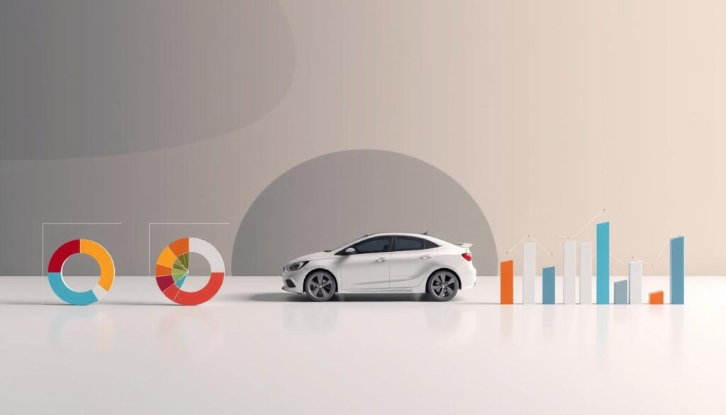 A detailed illustration of auto insurance rates, captured in a sleek, modern style. In the foreground, a set of pie charts and bar graphs depicting various factors that influence insurance premiums, such as driving history, vehicle type, and geographical location. The middle ground showcases a stylized car silhouette, symbolizing the core subject. The background features a subtle gradient with minimal geometric patterns, creating a clean, minimalist aesthetic. Soft, directional lighting highlights the key visual elements, conveying a sense of clarity and professionalism. The overall composition strikes a balance between informative data visualization and visually appealing design, perfectly suited to illustrate the &amp;amp;amp;amp;amp;amp;quot;Factors That Influence Auto Insurance Rates&amp;amp;amp;amp;amp;amp;quot; section.